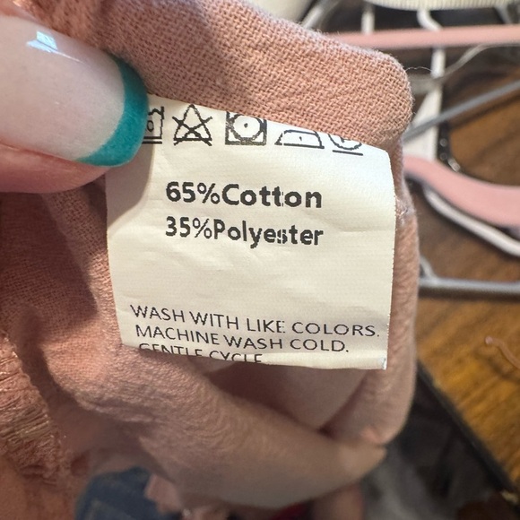 Zanzea Women’s Pink Long Sleeve Loose Top Ruffle Hem Back Buttons Plus Sz 2XL - Picture 13 of 13